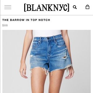 NWOT Blank NYC The Barrow High Rise Denim Shorts